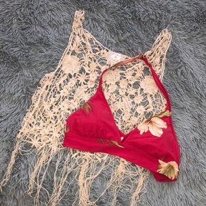 Bikini top + crochet top